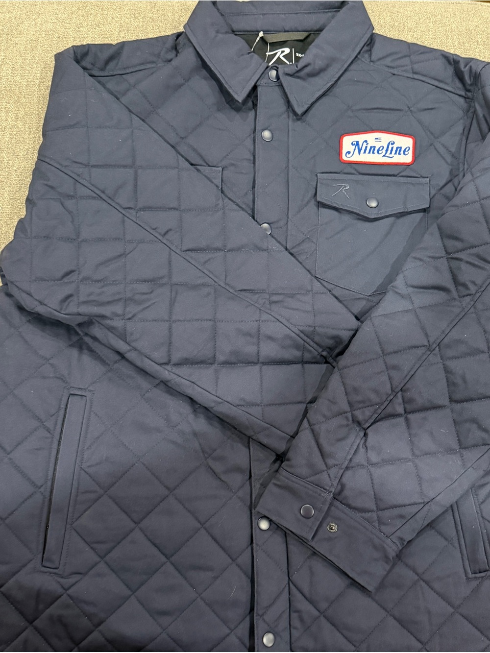 Rothco Nine Line Quilted Lightweight Shirt Jacket in Navy